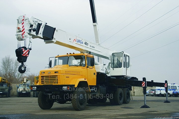 Автокран Юргинец КС-65720 грузоподъемностью 40 тонн на шасси КрАЗ-63221 (6х6)